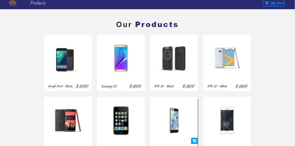 E-Commerce-Web Template Landing page