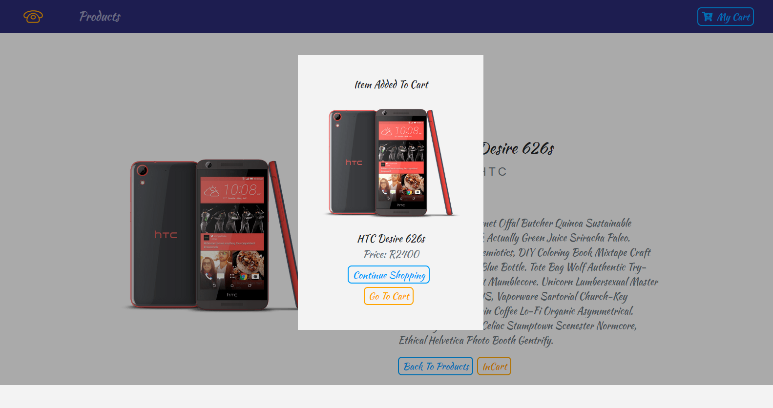 E-Commerce-Web Template Third-Page