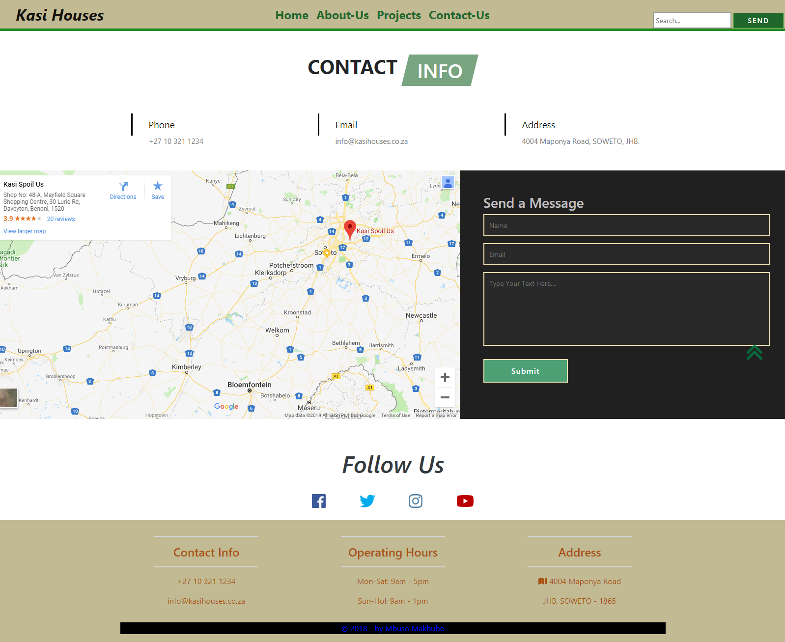 Property-Agency-Web Template Contact-Page