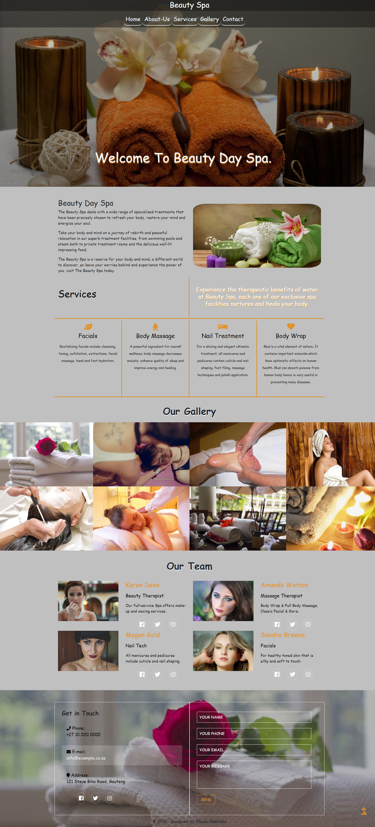 Day-Spa-Web Template Full-Page